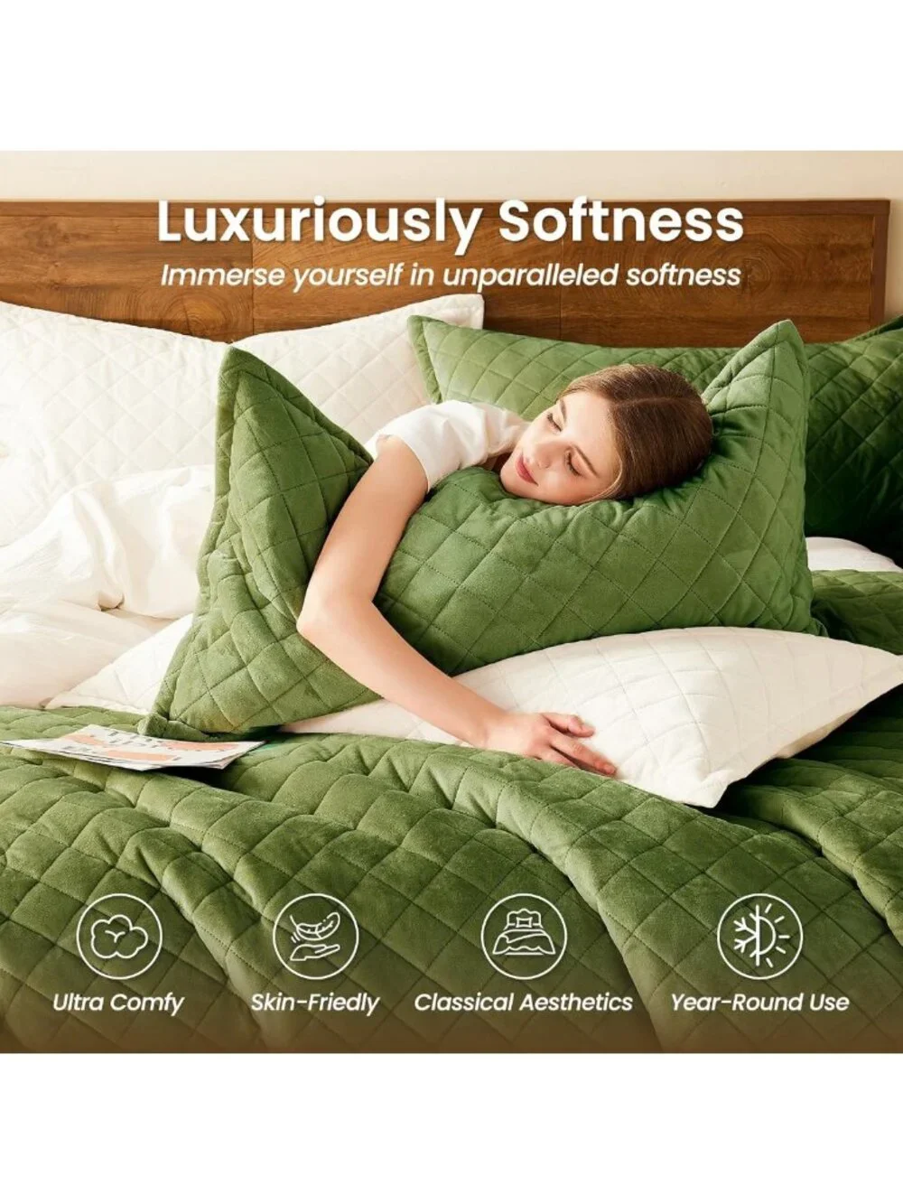 Luxury Velvet King Quilt Set - 3-Piece Reversible Bedding, Lightweight Bedspread